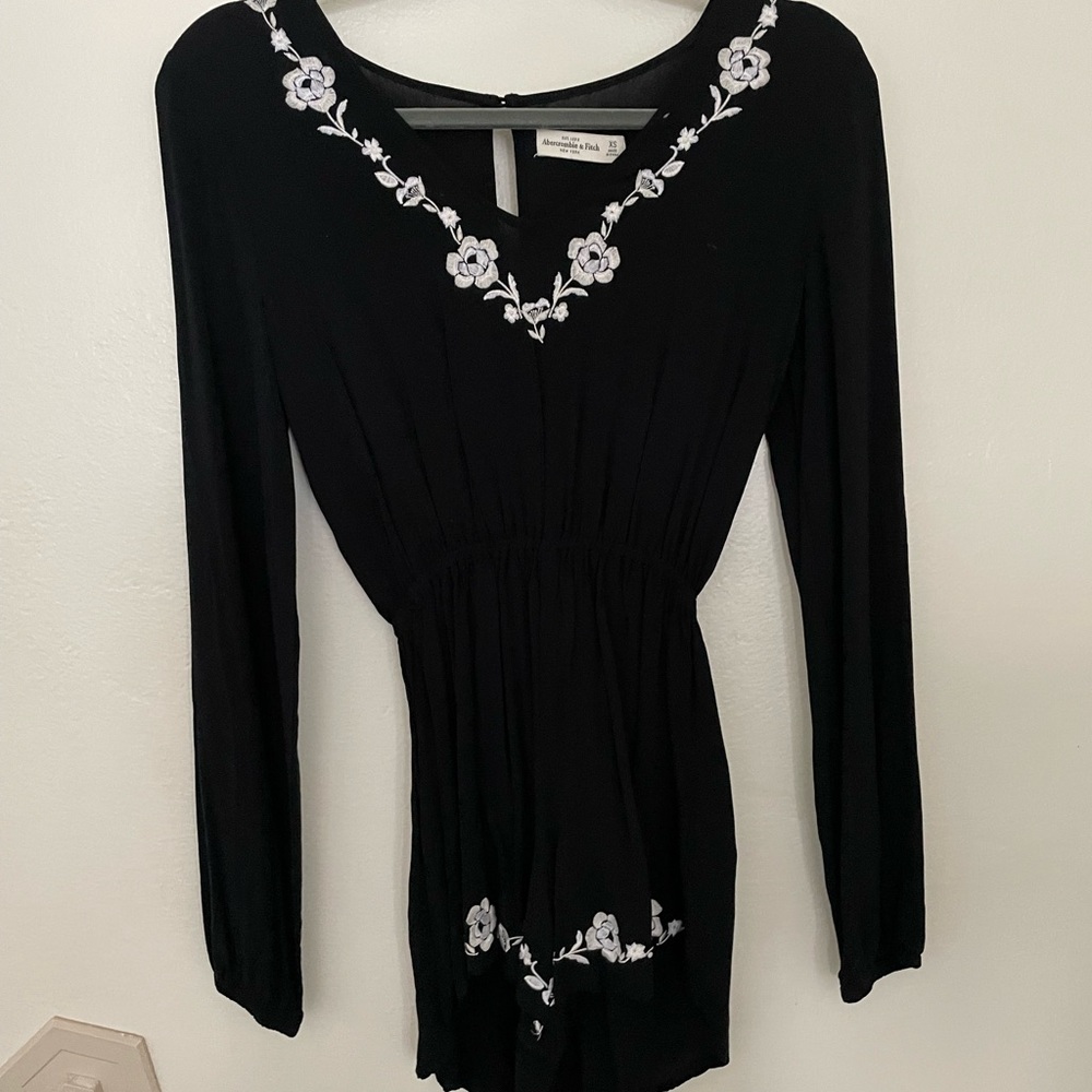 black floral romper